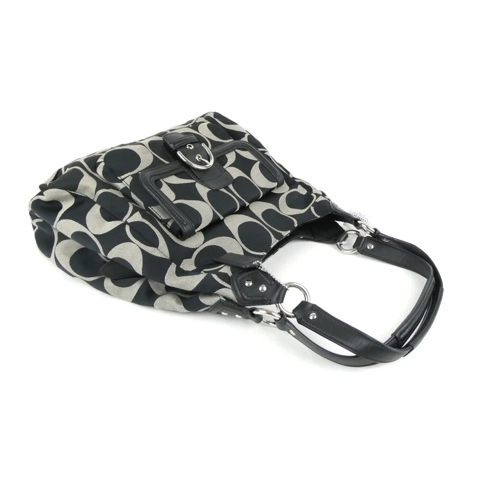Coach‎ Campbell Signature Black White Hobo Shoulder Bag NWT F24742